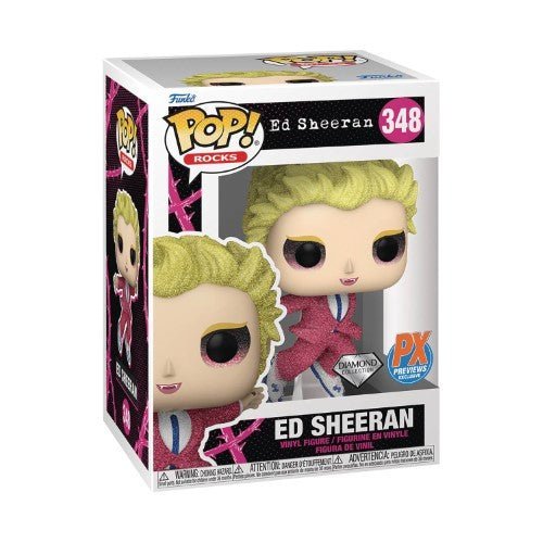 Funko Pop! 348 Rocks - Ed Sheeran Vinyl Figure - PX Diamond Glitter Action Figure ToyShnip