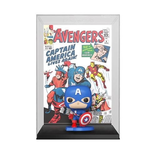 Funko Pop! The Avengers #4 (1963) Captain America Comic Cover Figure with Case Action Figure ToyShnip