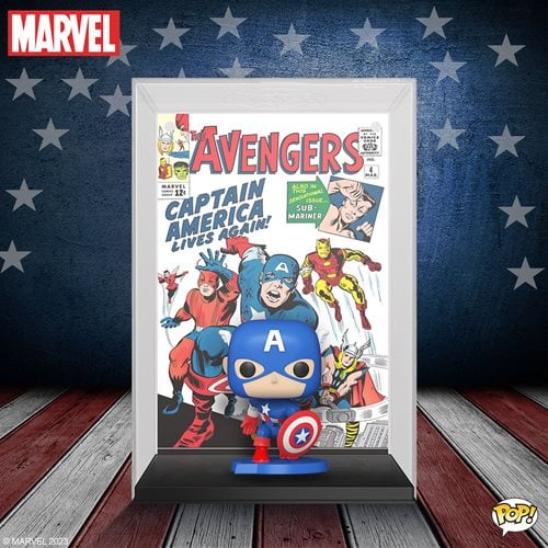 Funko Pop! The Avengers #4 (1963) Captain America Comic Cover Figure with Case Action Figure ToyShnip