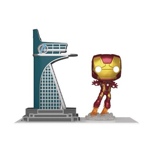 Funko Pop! Town 35 - Marvel Avengers Tower & Iron Man Glow in the Dark Bobblehead Figure - Previews Exclusive Action Figure ToyShnip