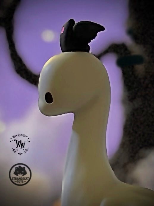 Ghost Dino by Willow Works Designer Toys Strangecat Toys