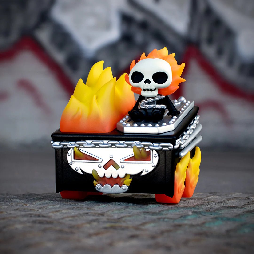 Ghost Rider Dumpster Fire Vinyl Figure Vinyl Art Toy 100soft