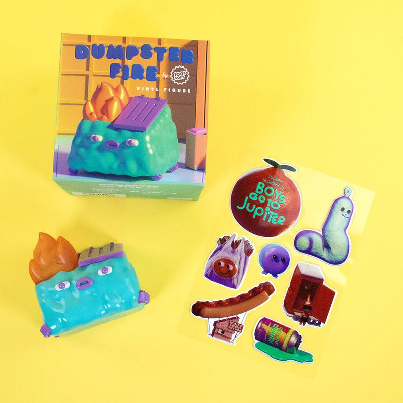 Glanderco "Boys Go to Jupiter" Limited Edition Dumpster Fire Vinyl Figure Vinyl Art Toy 100soft