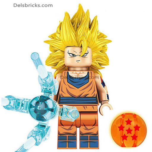 Goku Super Saiyan Yellow Hair Dragon Ball Z Minifigures DelsBricks Minifigures