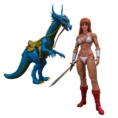 Golden Axe Tyris Flare & Blue Dragon 1:12 Scale Action Figure Action & Toy Figures ToyShnip
