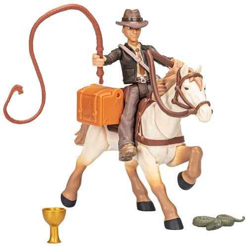 Indiana Jones Worlds of Adventure Indiana Jones with Horse Action Figure Set Action & Toy Figures ToyShnip