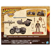 Indiana Jones Worlds of Adventure Indiana Jones with Motorcycle and Sidecar Action Figure Set Action & Toy Figures ToyShnip