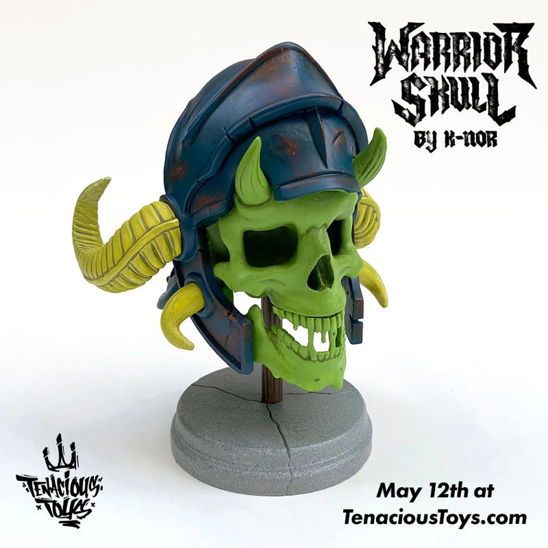 K-NOR Warrior Skull resin figure Resin Tenacious Toys