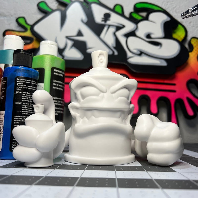 KRUSH THE KAN 5 inch DIY WHITE VINYL FIGURE Vinyl Art Toy Tenacious Toys