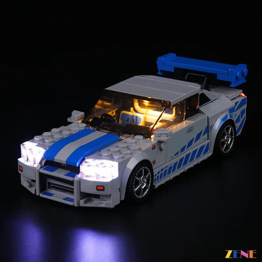 Light Kit for Fast Furious Nissan GT-R (R34) #76917 Led Light Kit for Lego ZENE