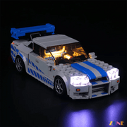 Light Kit for Fast Furious Nissan GT-R (R34) #76917 Led Light Kit for Lego ZENE