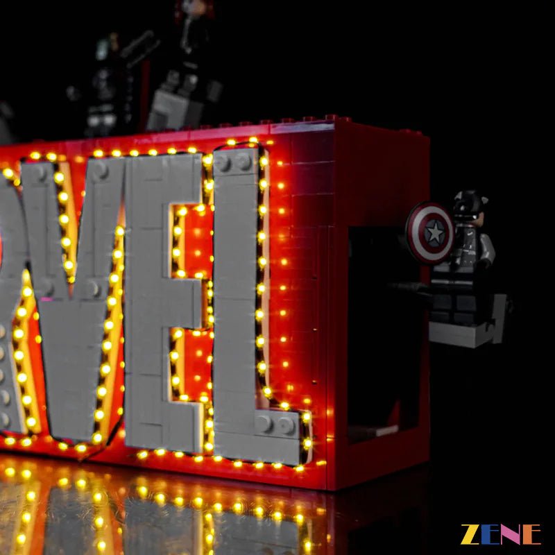 Light Kit for Marvel Logo & Minifigures #76313 Led Light Kit for LEGO ZENE20 ZENE