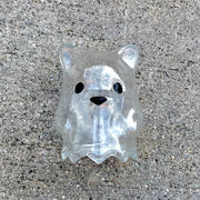 XL GHOST BEAR Clear Vinyl Art Toy Munky King