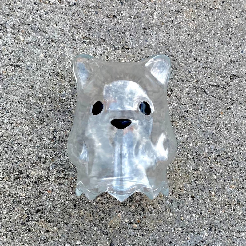 XL GHOST BEAR Clear Vinyl Art Toy Munky King
