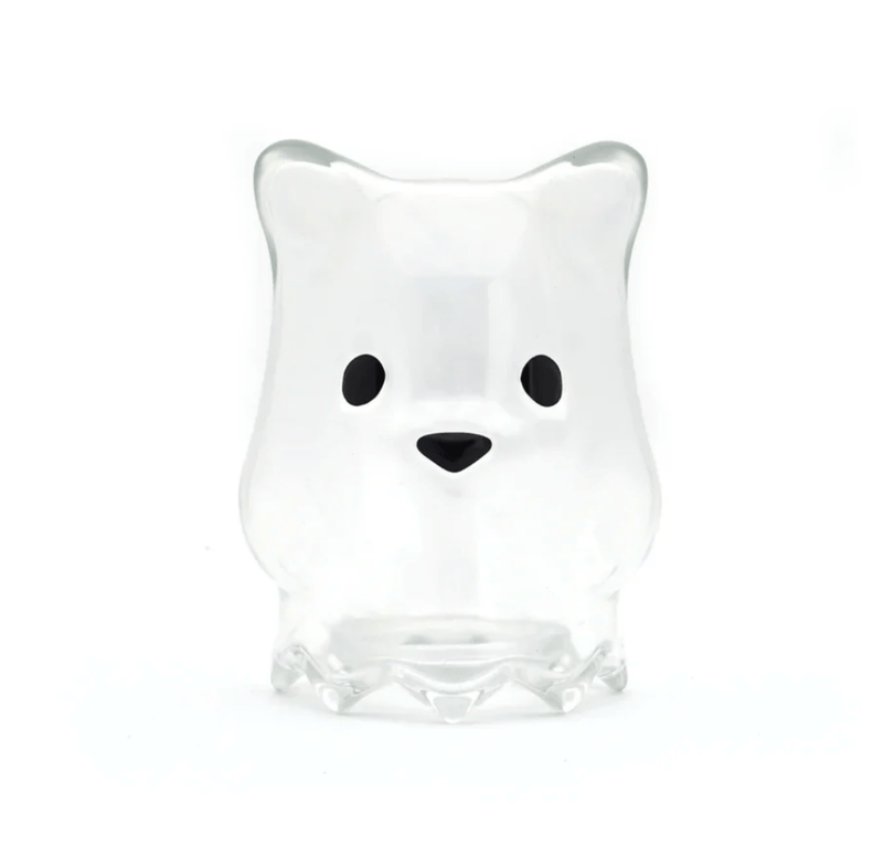XL GHOST BEAR Clear Vinyl Art Toy Munky King