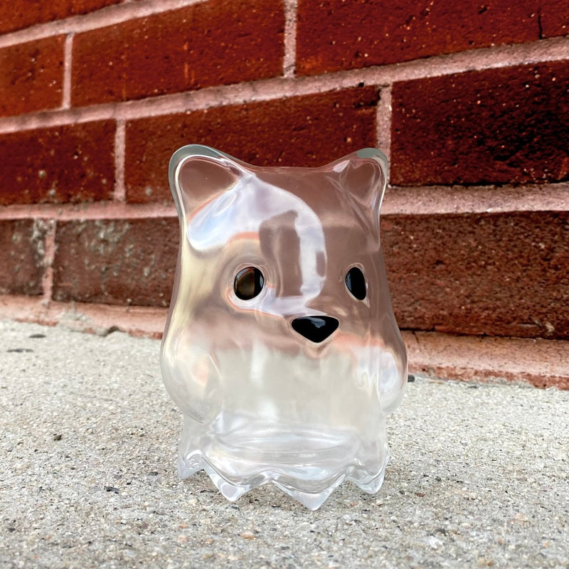 XL GHOST BEAR Clear Vinyl Art Toy Munky King