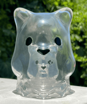 XL GHOST BEAR Clear Vinyl Art Toy Munky King