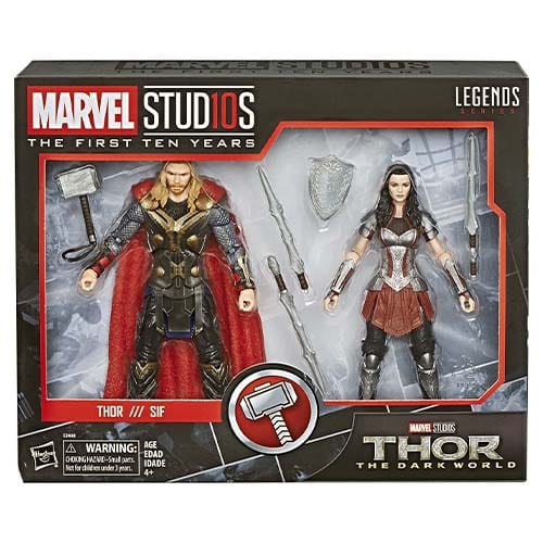 Marvel Legends Cinematic Universe 10th Anniversary Thor and Sif 6-Inch Action Figure Toys & Games ToyShnip