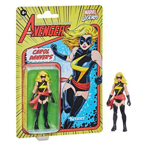 Marvel Legends Retro Collection Carol Danvers 3 3/4-Inch Action Figure Action & Toy Figures ToyShnip