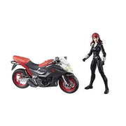 Marvel Legends Vehicle Series 6-inch Black Widow with Motorcycle Toys & Games ToyShnip