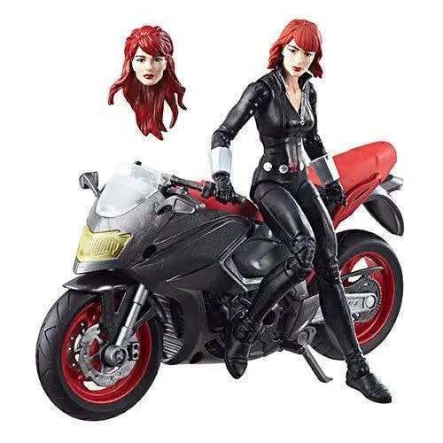 Marvel Legends Vehicle Series 6-inch Black Widow with Motorcycle Toys & Games ToyShnip
