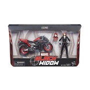 Marvel Legends Vehicle Series 6-inch Black Widow with Motorcycle Toys & Games ToyShnip