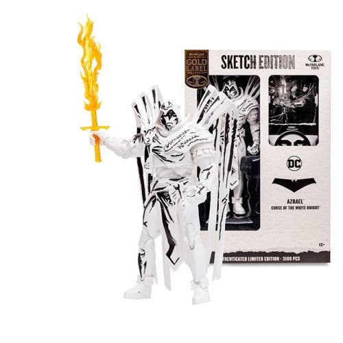 McFarlane Toys DC Multiverse Azrael Curse of the White Knight Sketch Gold Label 7-Inch Action Figure - Entertainment Earth Exclusive Action & Toy Figures ToyShnip
