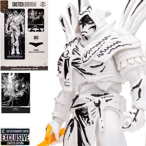 McFarlane Toys DC Multiverse Azrael Curse of the White Knight Sketch Gold Label 7-Inch Action Figure - Entertainment Earth Exclusive Action & Toy Figures ToyShnip