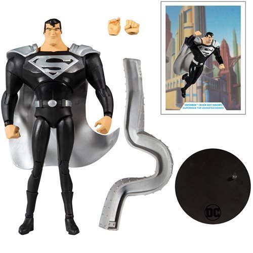 McFarlane Toys DC Multiverse Superman Black Suit Superman: The Animated Series 7-Inch Scale Action Figure Action & Toy Figures ToyShnip