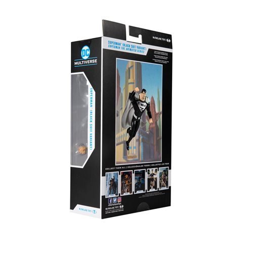 McFarlane Toys DC Multiverse Superman Black Suit Superman: The Animated Series 7-Inch Scale Action Figure Action & Toy Figures ToyShnip