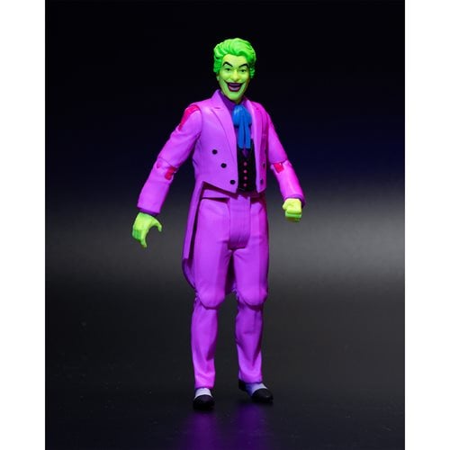 McFarlane Toys DC Retro The Joker Batman: Classic TV Series Black Light Gold Label 6-Inch Action Figure - Entertainment Earth Exclusive Action & Toy Figures ToyShnip