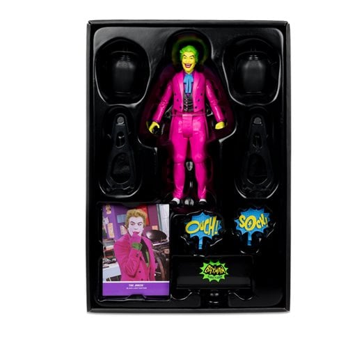 McFarlane Toys DC Retro The Joker Batman: Classic TV Series Black Light Gold Label 6-Inch Action Figure - Entertainment Earth Exclusive Action & Toy Figures ToyShnip
