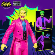 McFarlane Toys DC Retro The Joker Batman: Classic TV Series Black Light Gold Label 6-Inch Action Figure - Entertainment Earth Exclusive Action & Toy Figures ToyShnip
