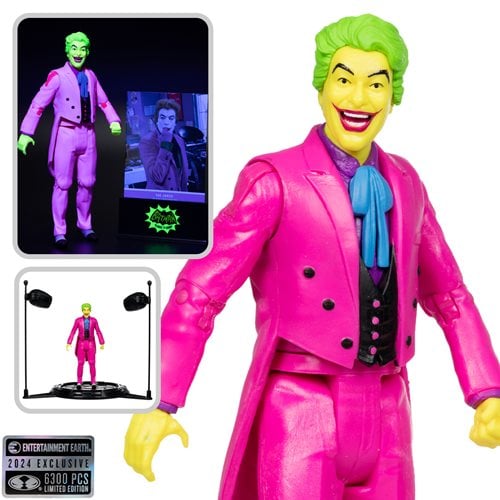 McFarlane Toys DC Retro The Joker Batman: Classic TV Series Black Light Gold Label 6-Inch Action Figure - Entertainment Earth Exclusive Action & Toy Figures ToyShnip