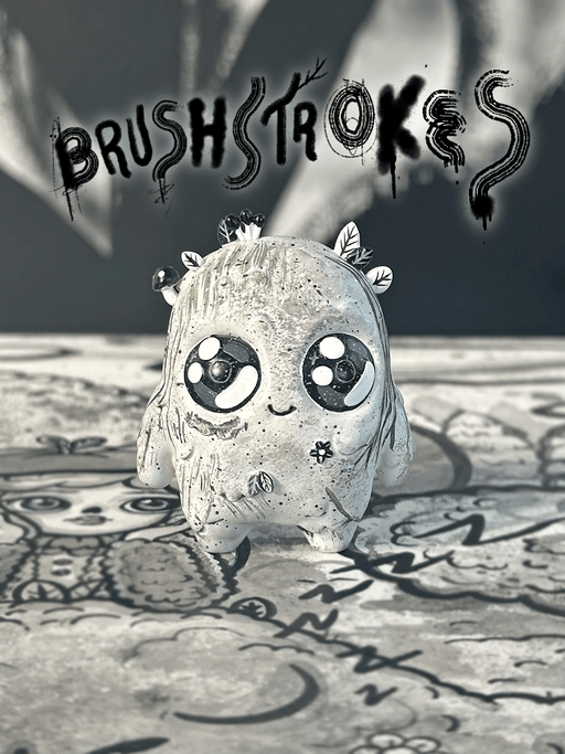 Mossy - The Mini Moss Spirit - Brushstrokes by Mumbot Designer Toys Strangecat Toys