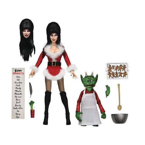 NECA Elvira Very Scary Xmas Clothed 8-Inch Scale Action Figure Action & Toy Figures ToyShnip