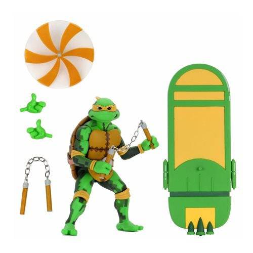 NECA Teenage Mutant Ninja Turtles Turtles in Time Series 2 Michelangelo 7-Inch Action Figure Action & Toy Figures ToyShnip
