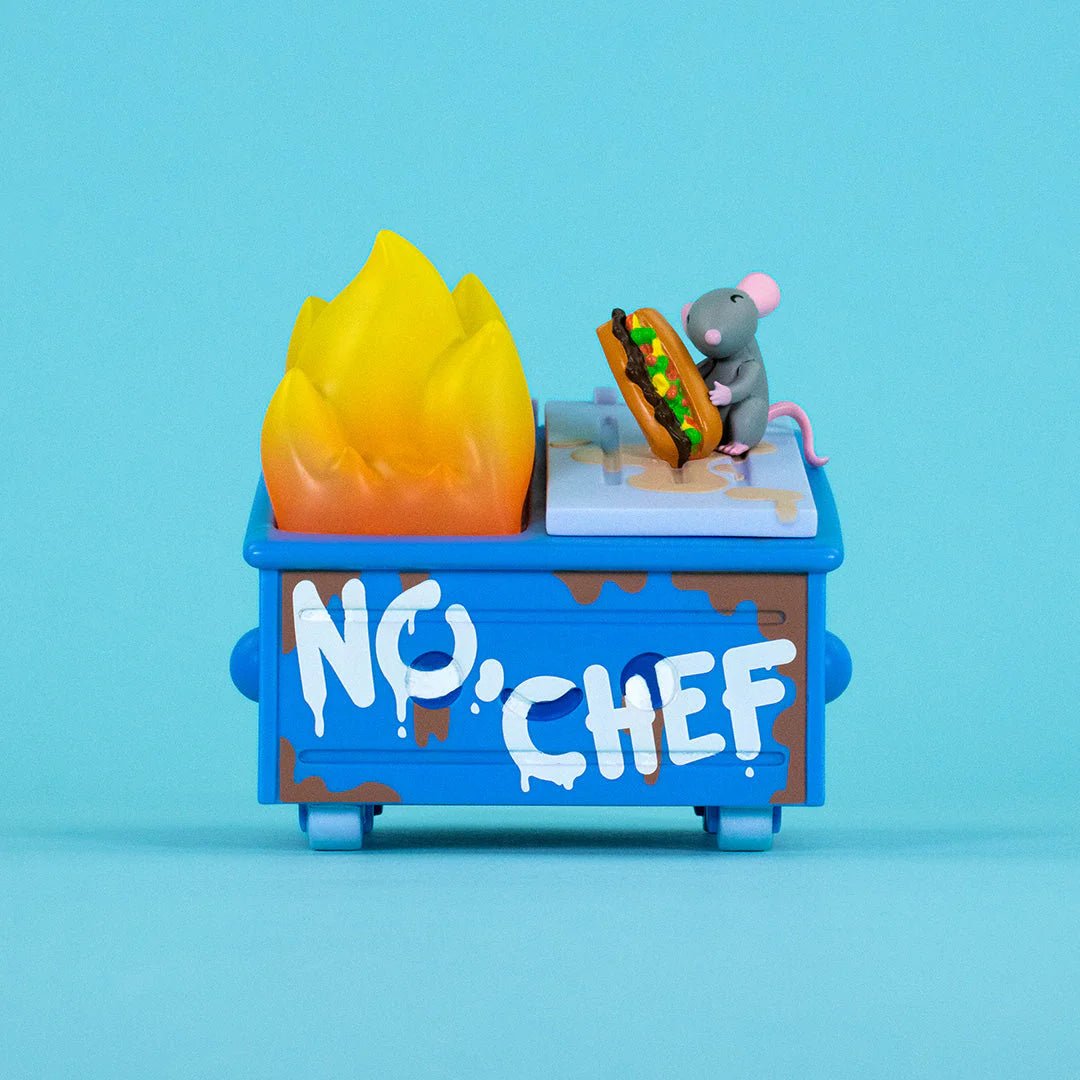 No, Chef Dumpster Fire C2E2 Exclusive Limited Edition Vinyl Figure Vinyl Art Toy 100soft