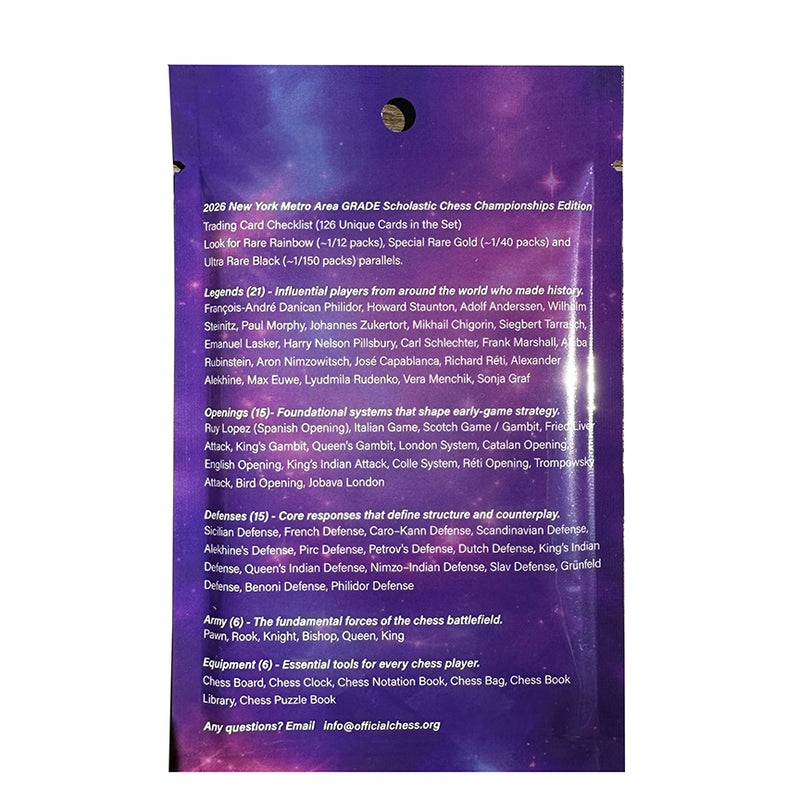 Official Chess Trading Cards Pack