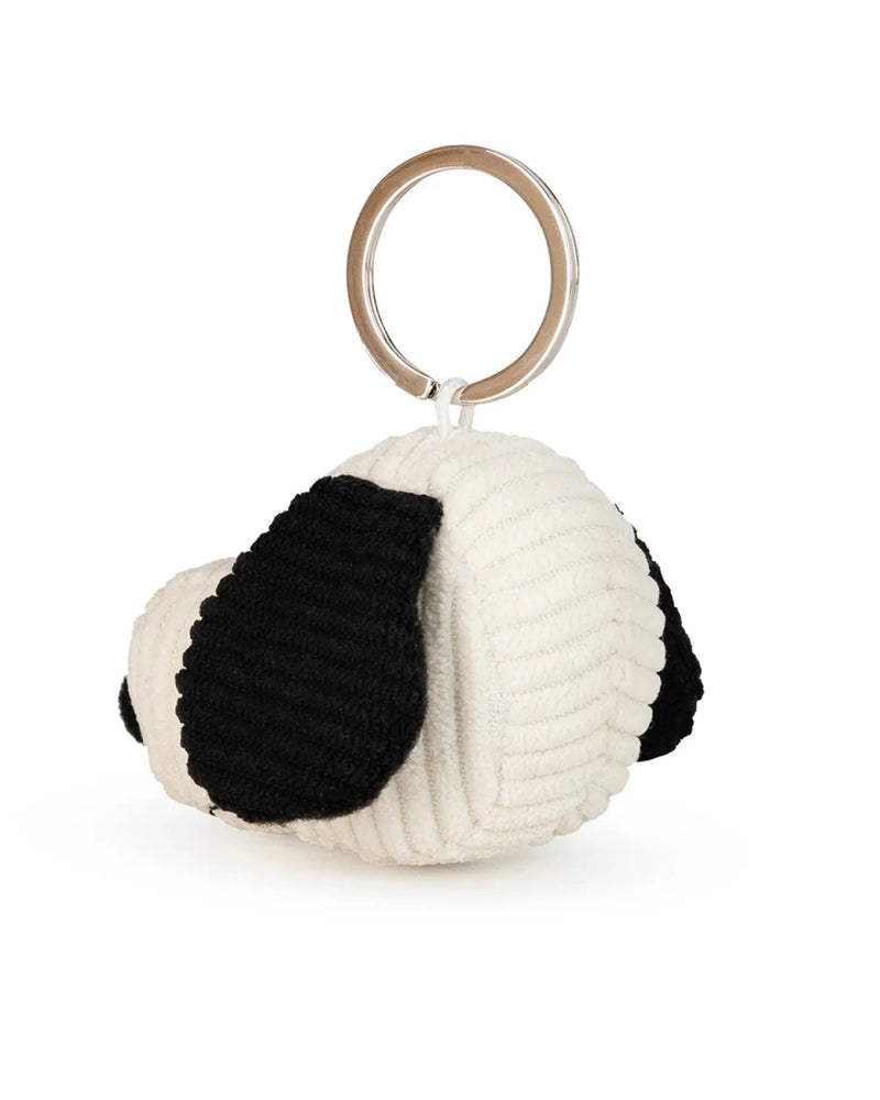 PEANUTS SNOOPY HEAD Cream Corduroy 2" Keychain Plush Plush Bon Ton