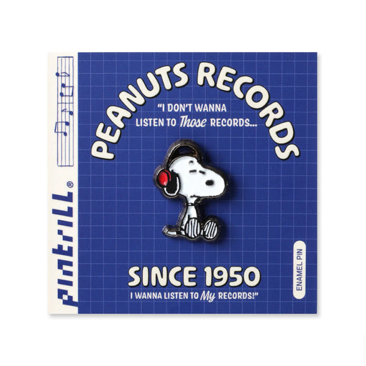 PEANUTS Snoopy Headphones Records Pin Accessories Pintrill
