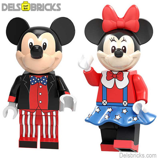 Mickey & Minnie Mouse Disney Minifigures set of 2 Minifigures DelsBricks Minifigures