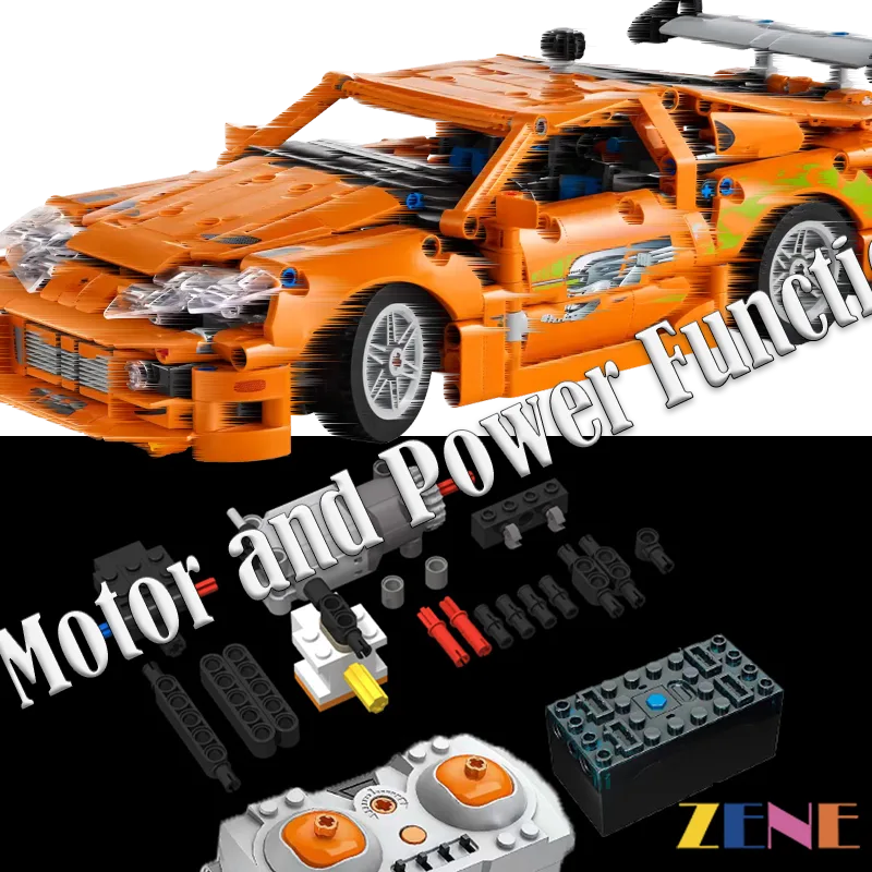 Power Functions Kit for Toyota Supra MK4 #42204 Fast and Furious MOC Power Functions ZENE