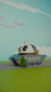 The Nugget GOLDEN OIL Edition Vinyl Art Toy Heavy Cream