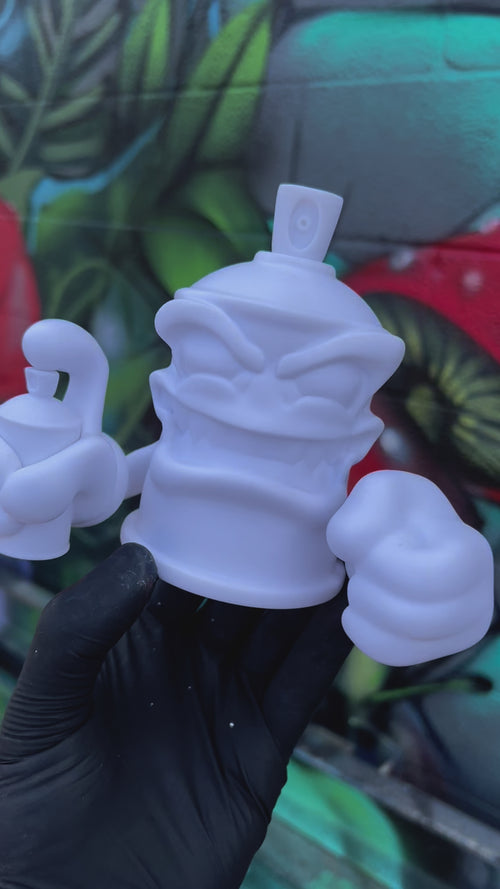 KRUSH THE KAN 5 inch DIY WHITE VINYL FIGURE Vinyl Art Toy Tenacious Toys