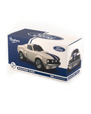 Racing Car Ford Mustang White with Blue Stripes Cars Baghera