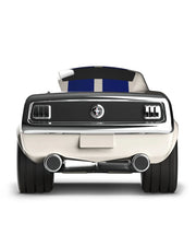 Racing Car Ford Mustang White with Blue Stripes Cars Baghera