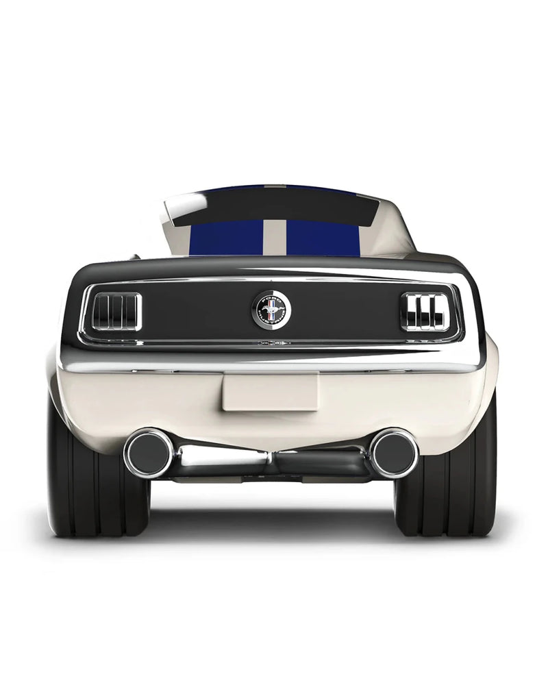 Racing Car Ford Mustang White with Blue Stripes Cars Baghera
