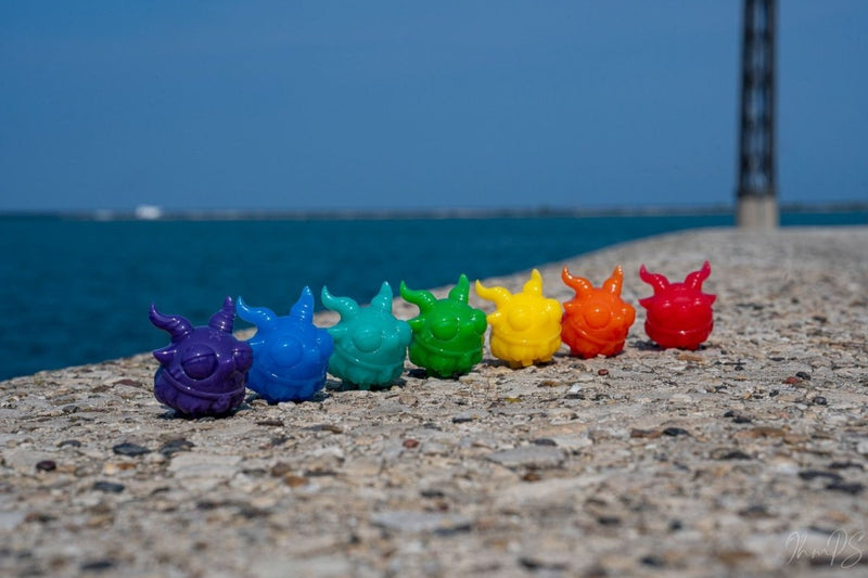 Rainbow Micro Bobbi Set by Zintears Designer Toys Strangecat Toys