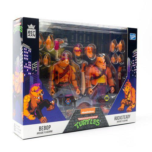 SDCC 2022 BST AXN Teenage Mutant Ninja Turtles Arcade Bebop and Rocksteady 5-Inch Action Figures PX Toys & Games ToyShnip